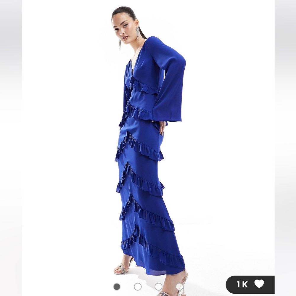 NWT Asos ruffle maxi
